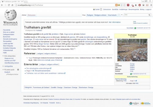 Trullhalsar i Wikipedia