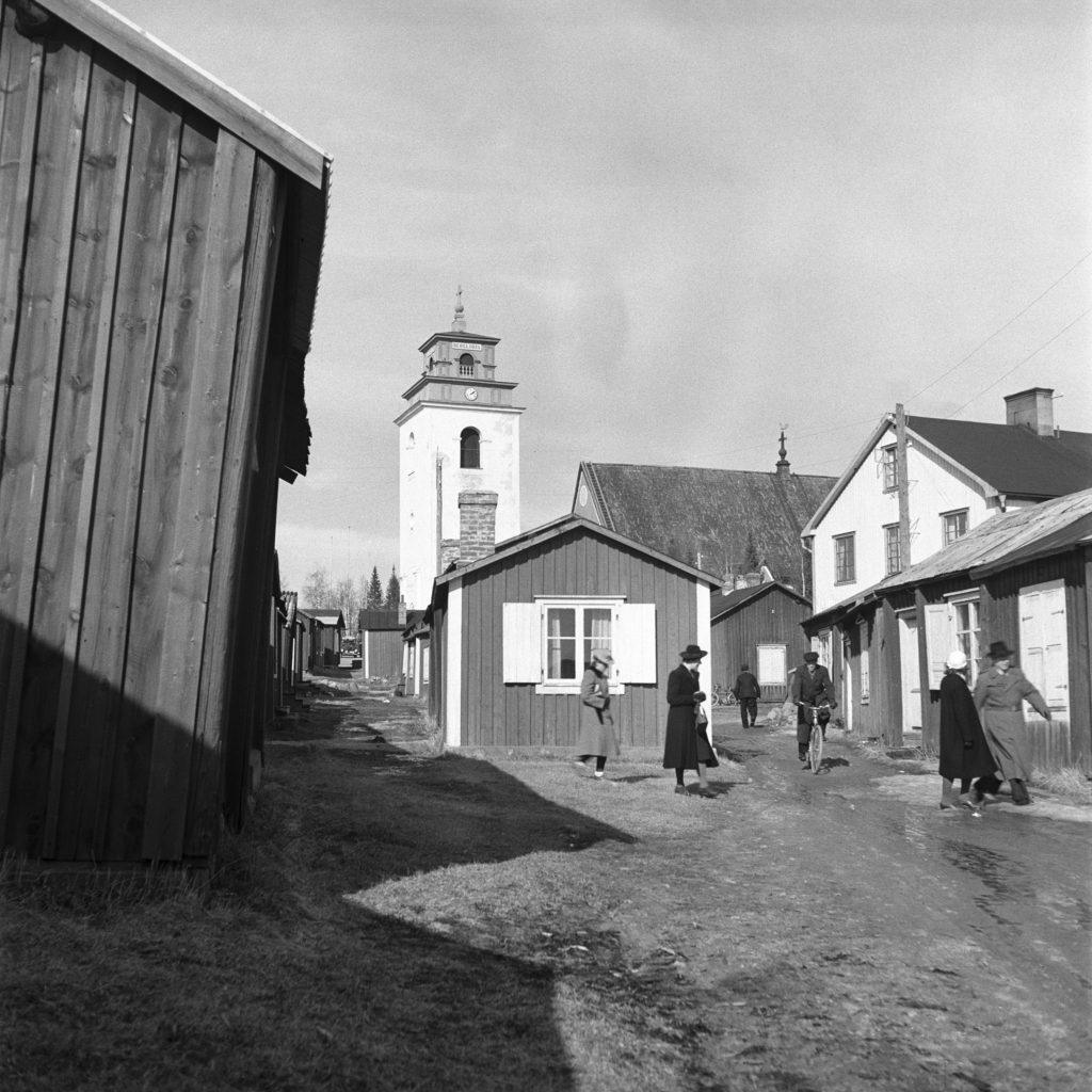 The Church Town of Gammelstad in Nederluleå (today a UNESCO World Heritage). Photo: Carl Gustaf Rosenberg