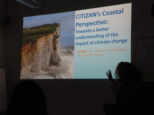 A slide from Sinead Marshall's presentation about he CITiZAN community archaeology project.