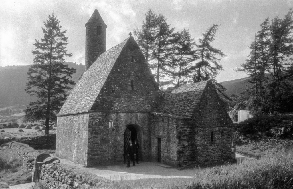 St. Kevin's Church, Glendalough, Co. Wicklow, Leinster, Ireland. Photo: Berit Wallenberg, 1939. Public Domain