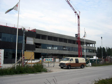 Byggarbetsplatsen där RAÄ:s nya lokaler i Visby uppförs