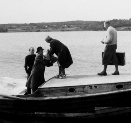 bild av båtflyktingar från Norge
