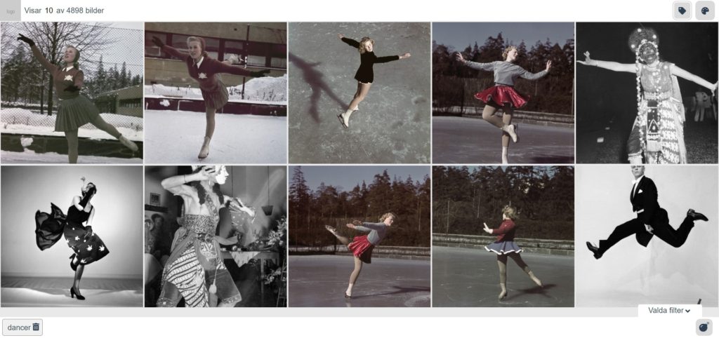 A set of images of dancers
