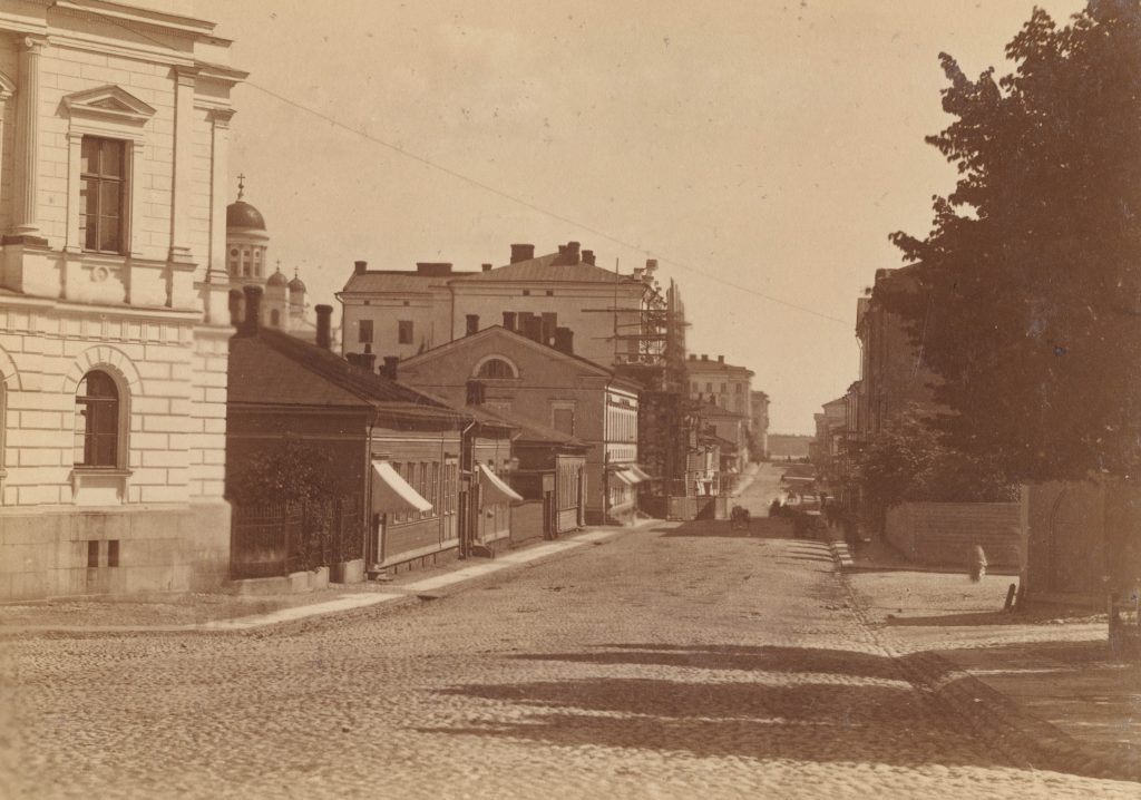 Alexander street in Helsinki, circa 1870